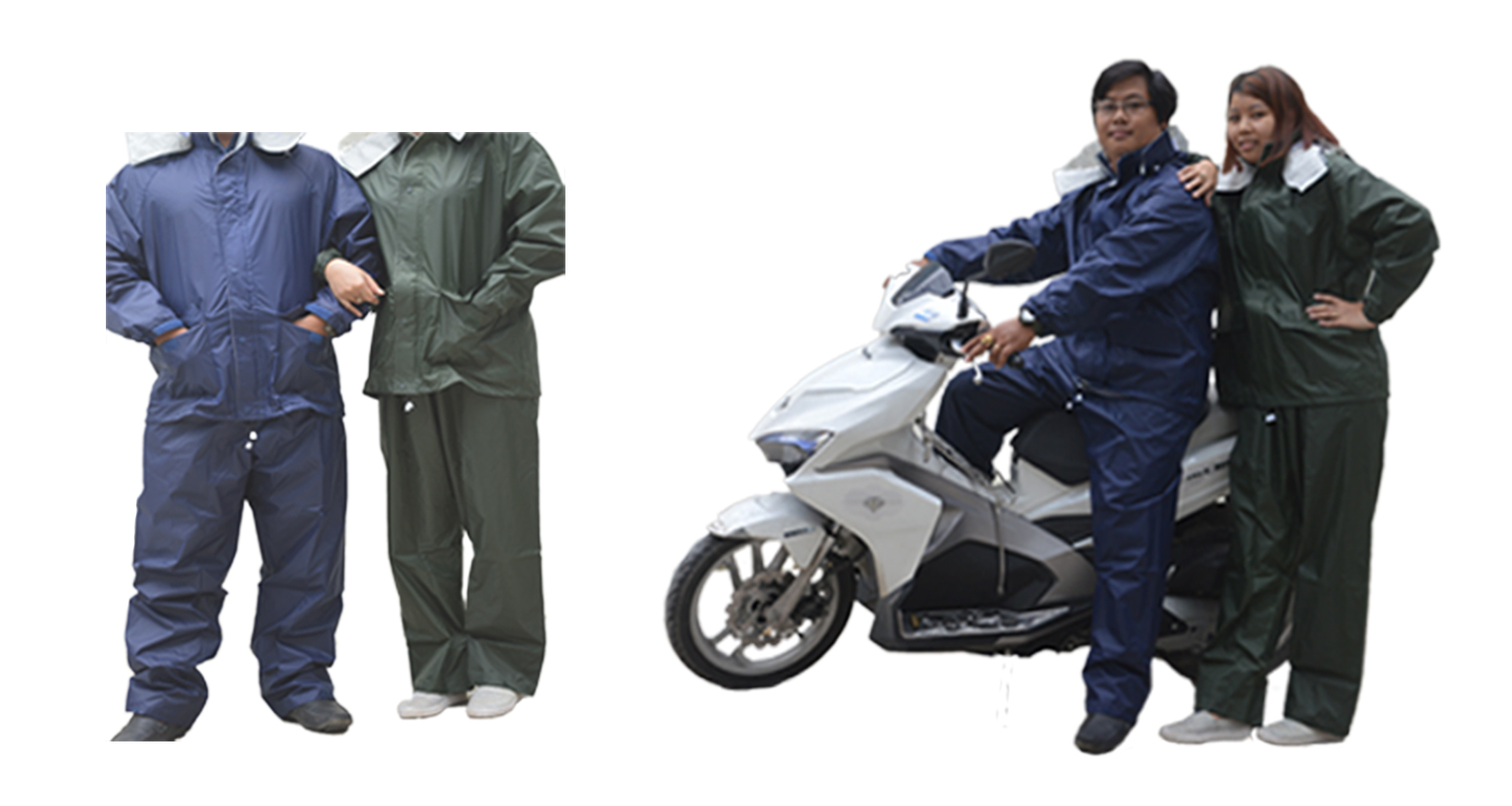 Áo mưa bộ - Mẫu áo mưa cao cấp được người tiêu dùng ưa chuộng bởi thiết kế an toàn, chống thấm hiệu quả.
